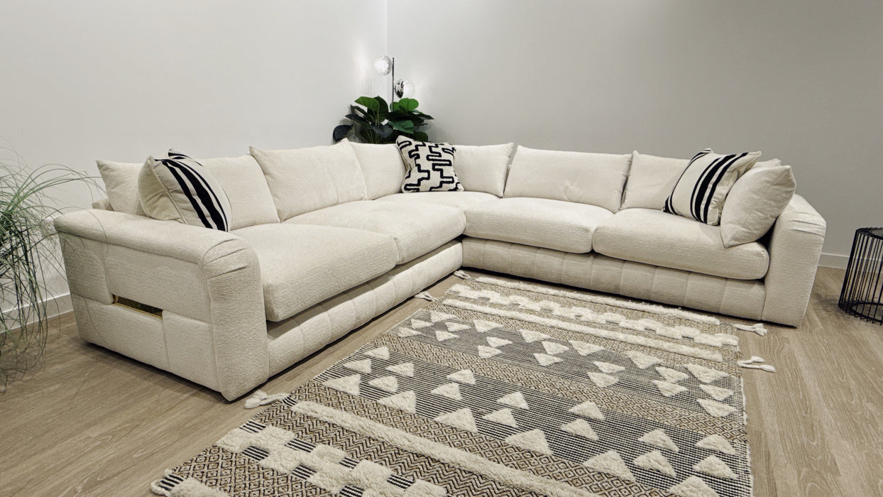 Sofology Westwood 3 Corner 3 Fabric Sofa in Soft Boucle Ecru