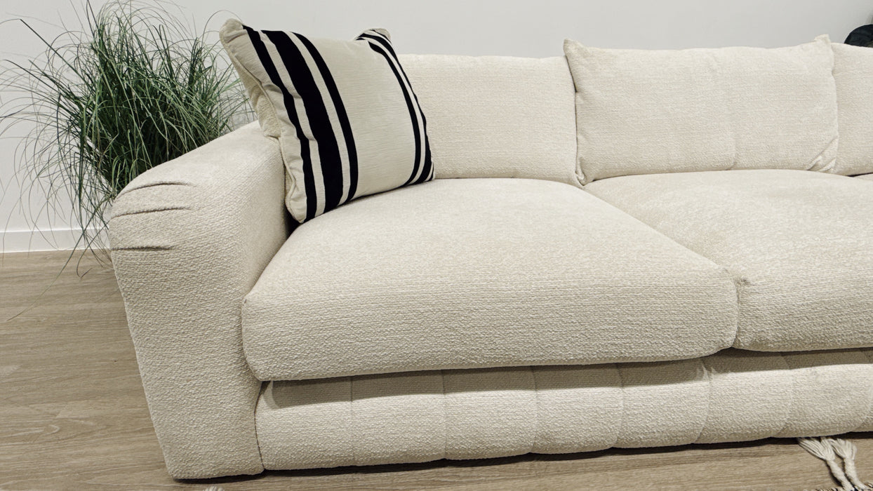 Sofology Westwood 3 Corner 3 Fabric Sofa in Soft Boucle Ecru