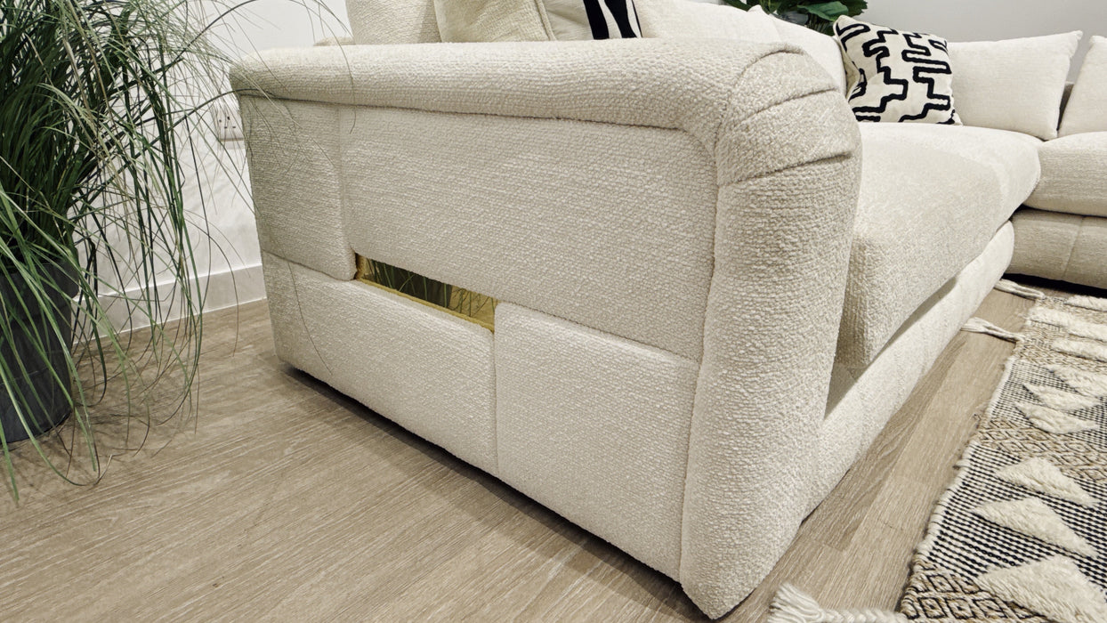 Sofology Westwood 3 Corner 3 Fabric Sofa in Soft Boucle Ecru