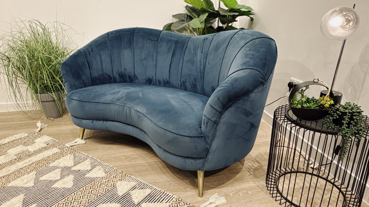 Sofology Perle Fabric 2 Seater Sofa in Plush Teal