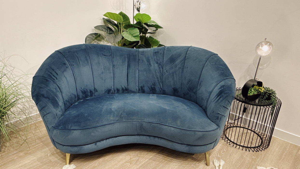 Sofology Perle Fabric 2 Seater Sofa in Plush Teal