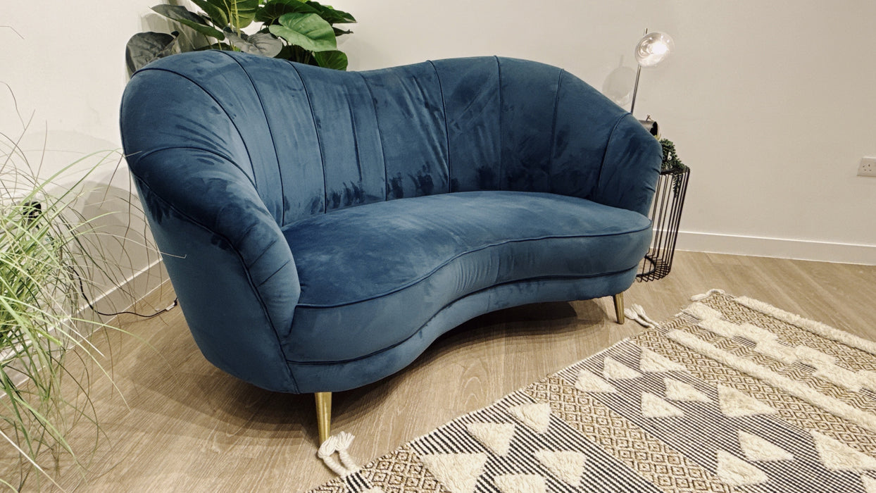 Sofology Perle Fabric 2 Seater Sofa in Plush Teal