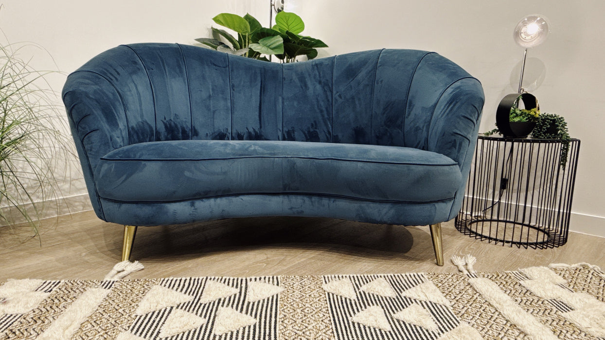 Sofology Perle Fabric 2 Seater Sofa in Plush Teal