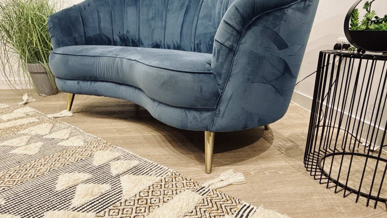 Sofology Perle Fabric 2 Seater Sofa in Plush Teal