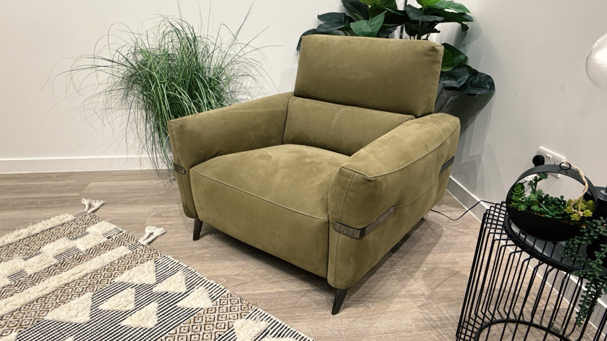 Sofology Arlington Fabric Chair in Lifestyle Nubuck Feel Olive
