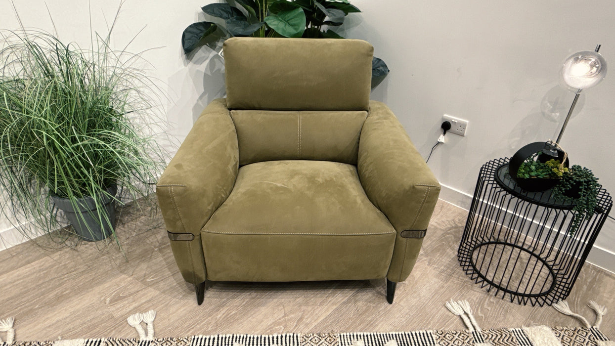 Sofology Arlington Fabric Chair in Lifestyle Nubuck Feel Olive