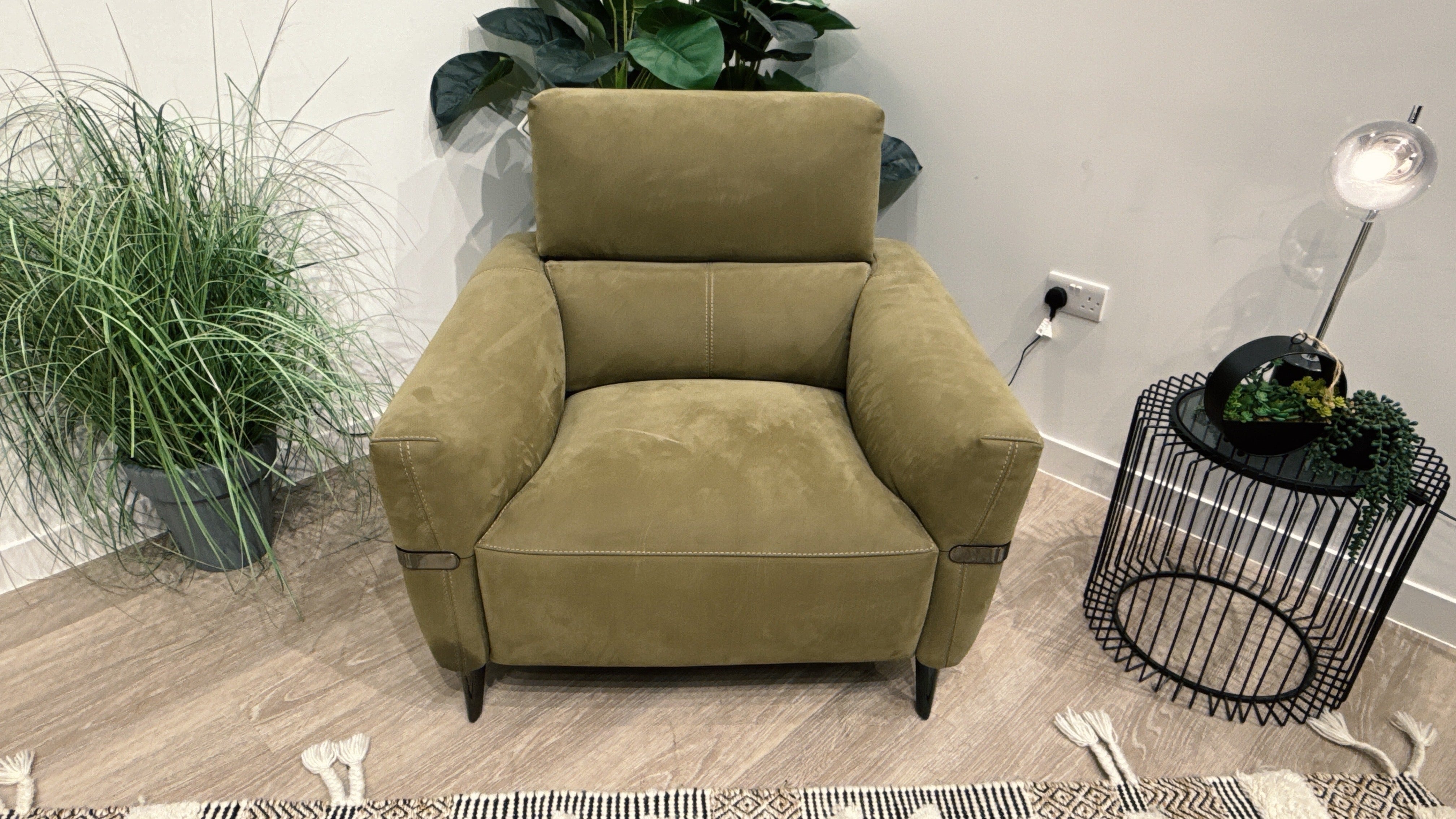 Sofology Arlington Fabric Chair in Lifestyle Nubuck Feel Olive — The ...