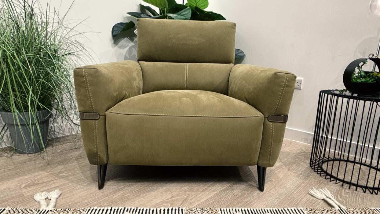 Sofology Arlington Fabric Chair in Lifestyle Nubuck Feel Olive