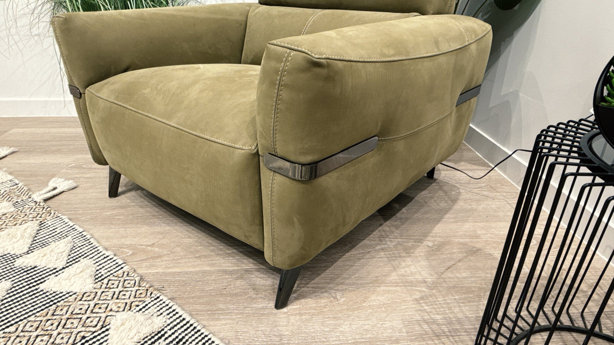 Sofology Arlington Fabric Chair in Lifestyle Nubuck Feel Olive