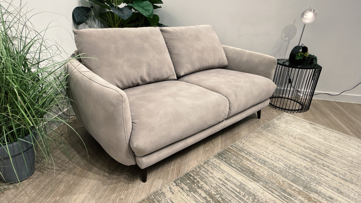 Sofology Adler Leather 2 Seater in Lifestyle Mottled Fabric Marble