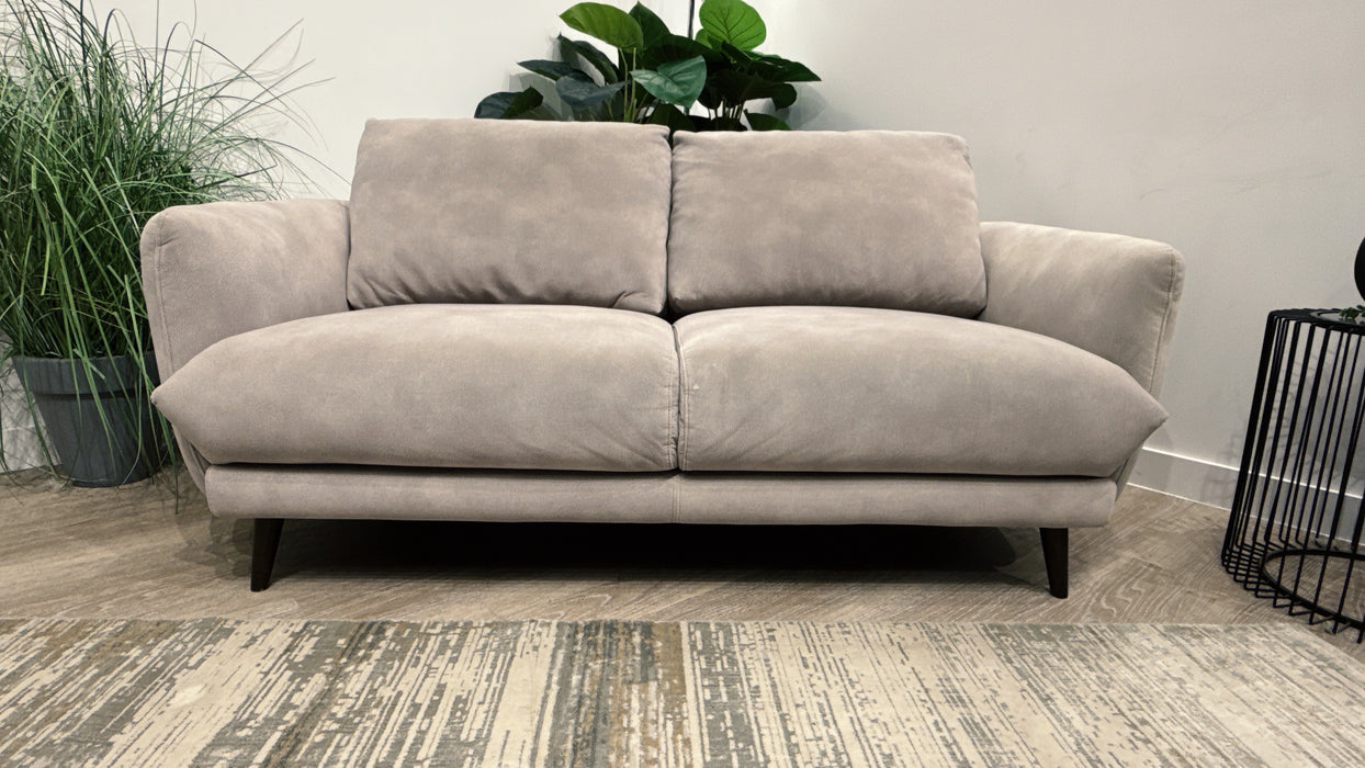Sofology Adler Leather 2 Seater in Lifestyle Mottled Fabric Marble