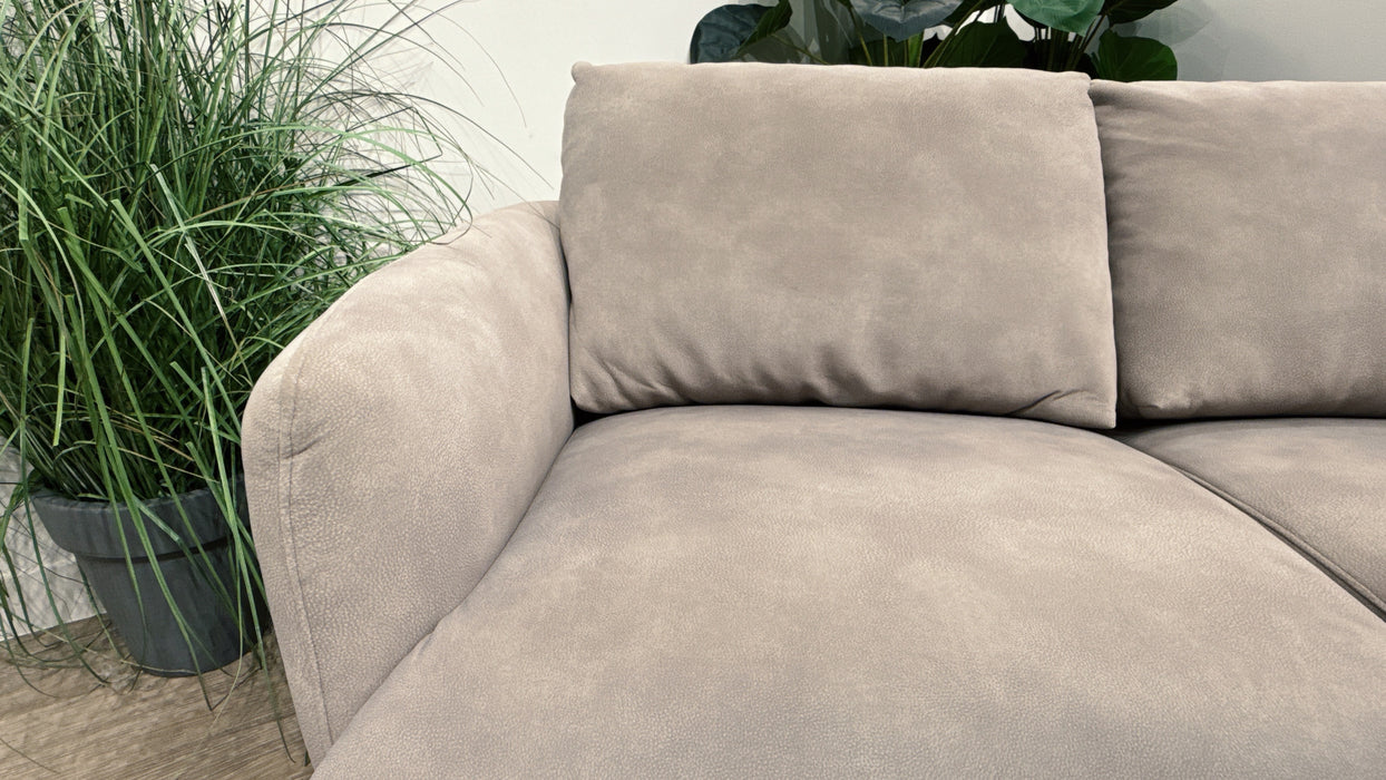 Sofology Adler Leather 2 Seater in Lifestyle Mottled Fabric Marble