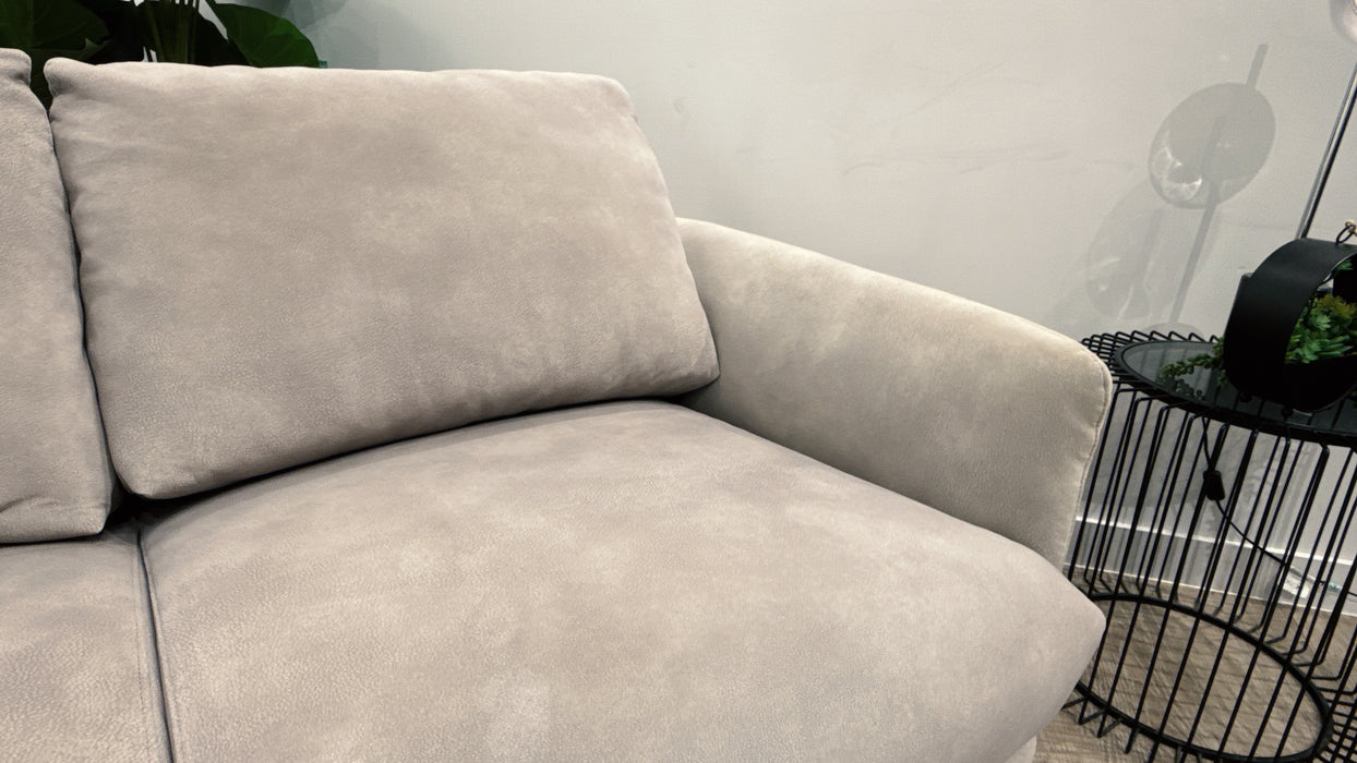 Sofology Adler Leather 2 Seater in Lifestyle Mottled Fabric Marble