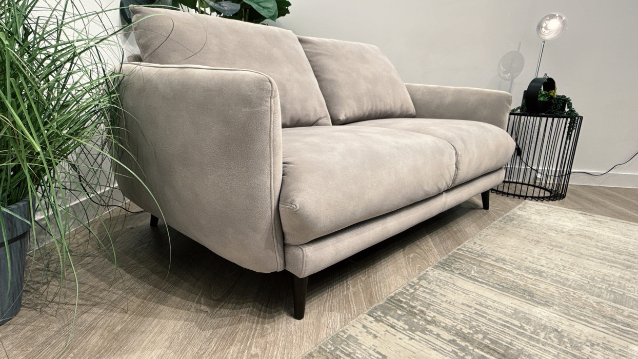 Sofology Adler Leather 2 Seater in Lifestyle Mottled Fabric Marble