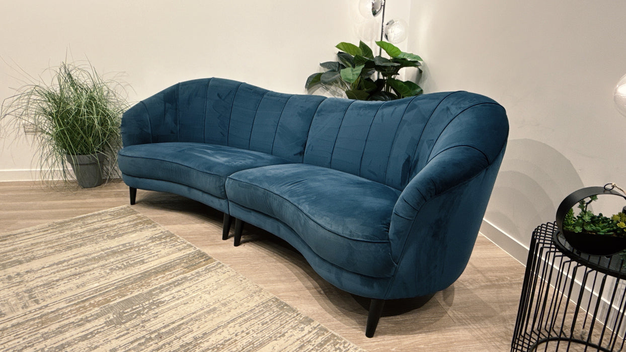 Sofology Perle Fabric 4 Seater Sofa in Plush Teal