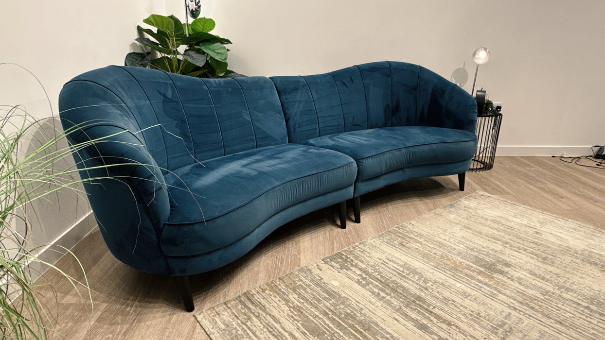 Sofology Perle Fabric 4 Seater Sofa in Plush Teal