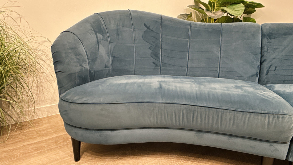 Sofology Perle Fabric 4 Seater Sofa in Plush Teal