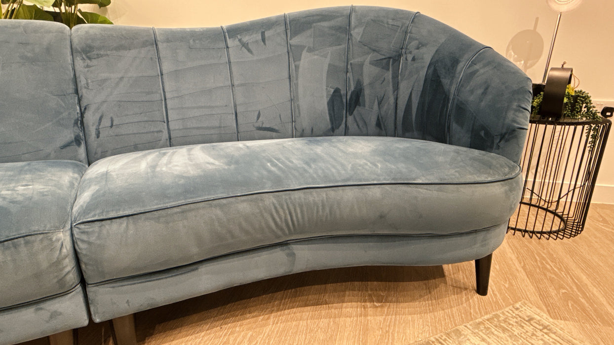 Sofology Perle Fabric 4 Seater Sofa in Plush Teal