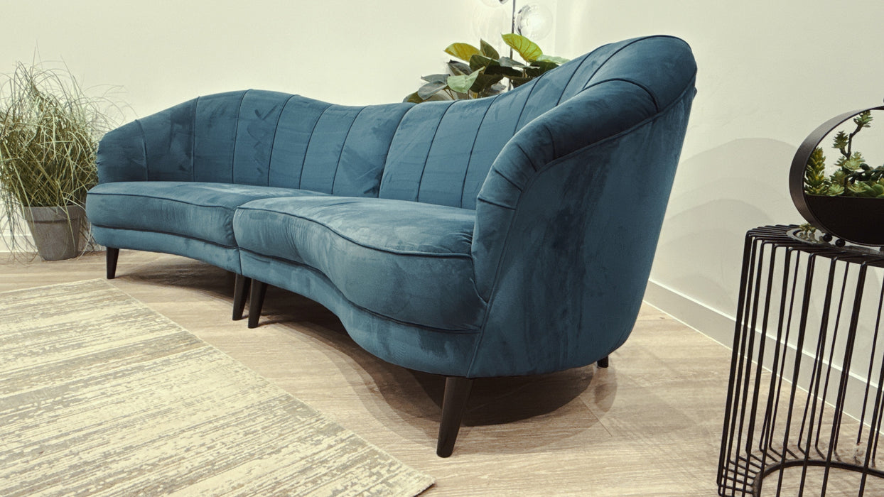 Sofology Perle Fabric 4 Seater Sofa in Plush Teal