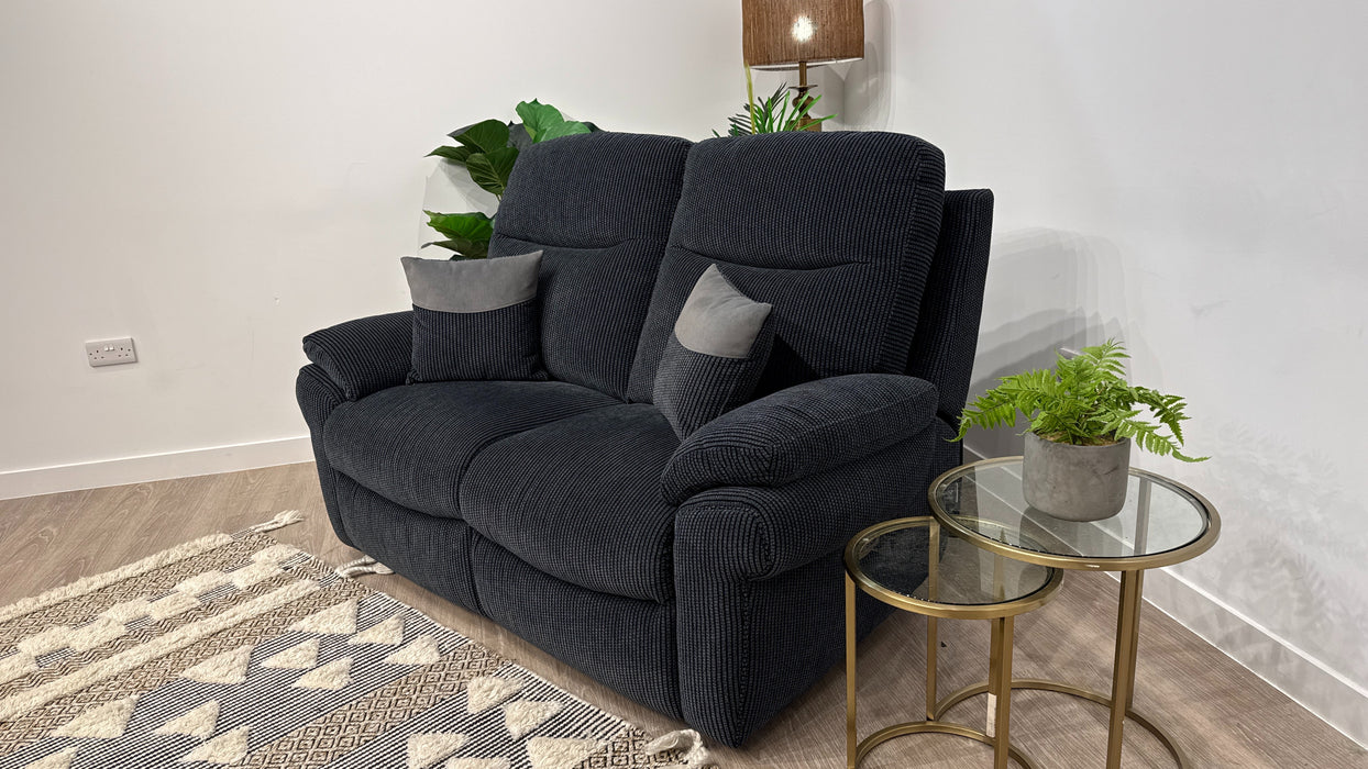 DFS New Tamla 2 Seater Power Recliner In Black