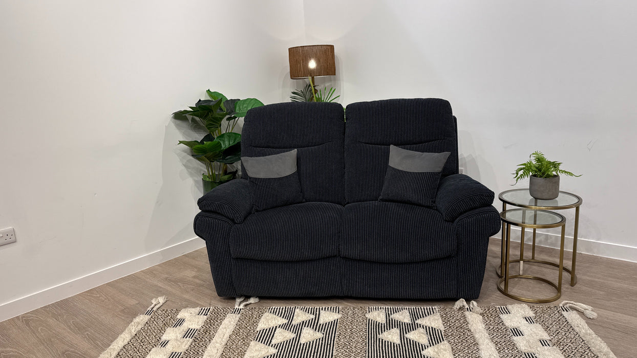 DFS New Tamla 2 Seater Power Recliner In Black