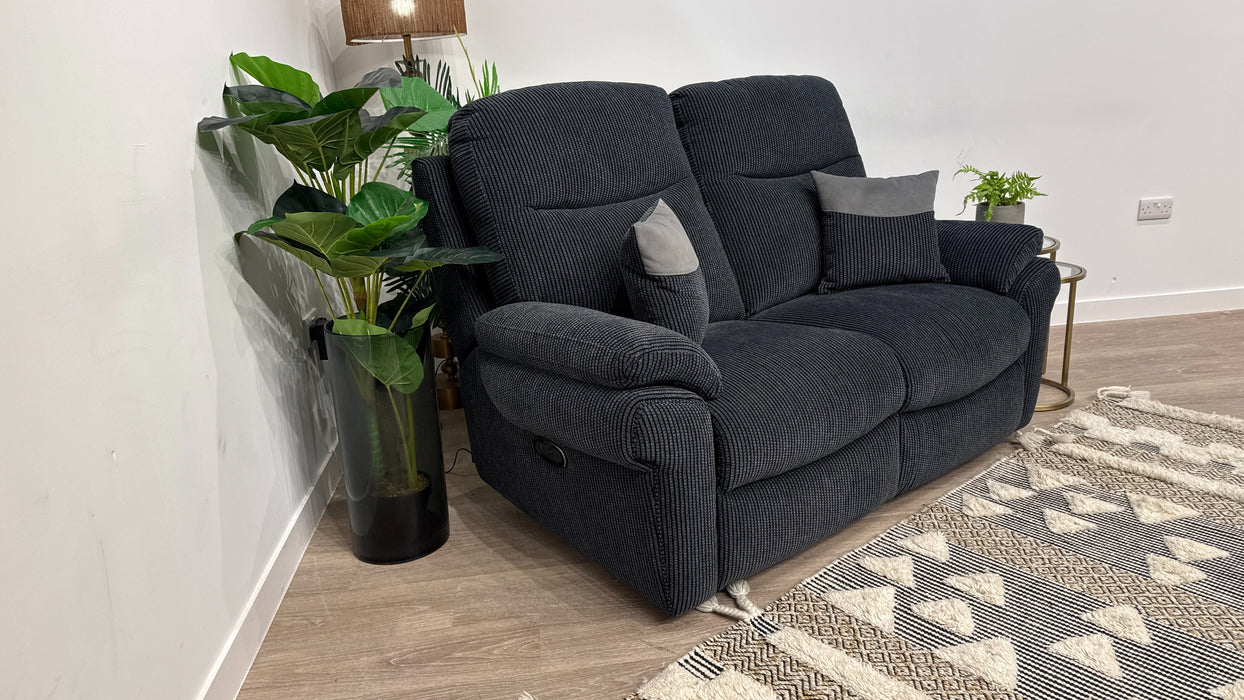 DFS New Tamla 2 Seater Power Recliner In Black