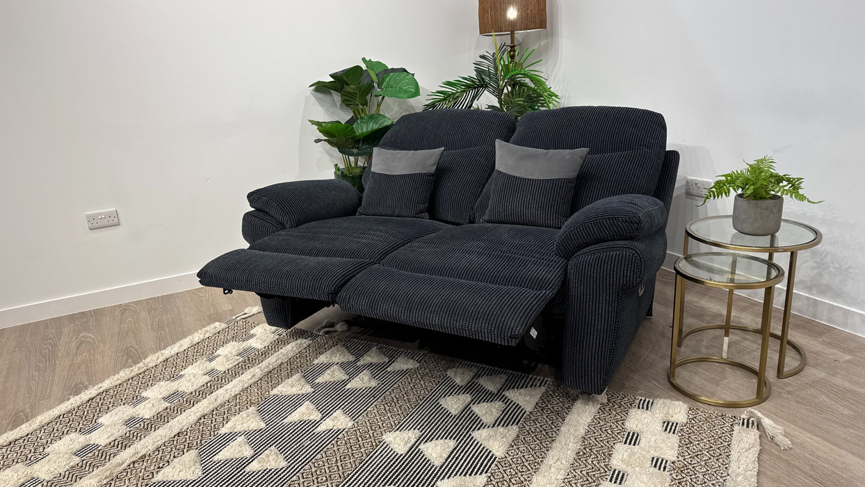 DFS New Tamla 2 Seater Power Recliner In Black
