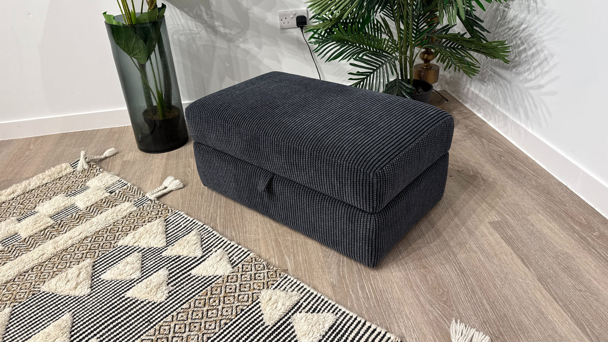 DFS New Tamla Storage Footstool In Black