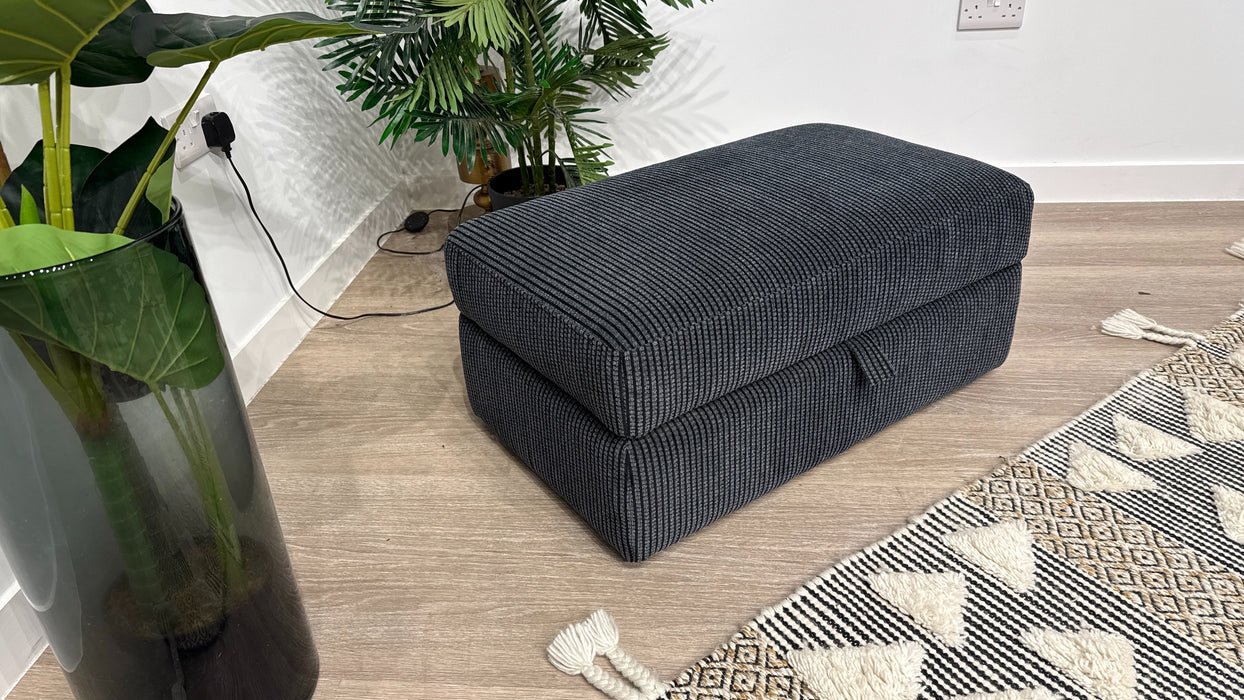 DFS New Tamla Storage Footstool In Black