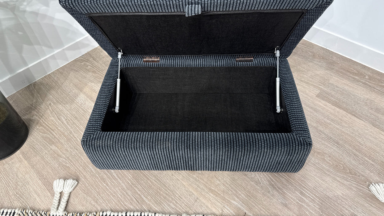 DFS New Tamla Storage Footstool In Black