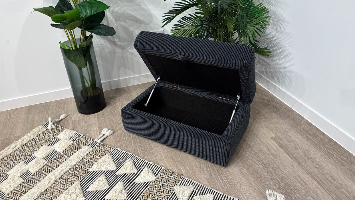 DFS New Tamla Storage Footstool In Black