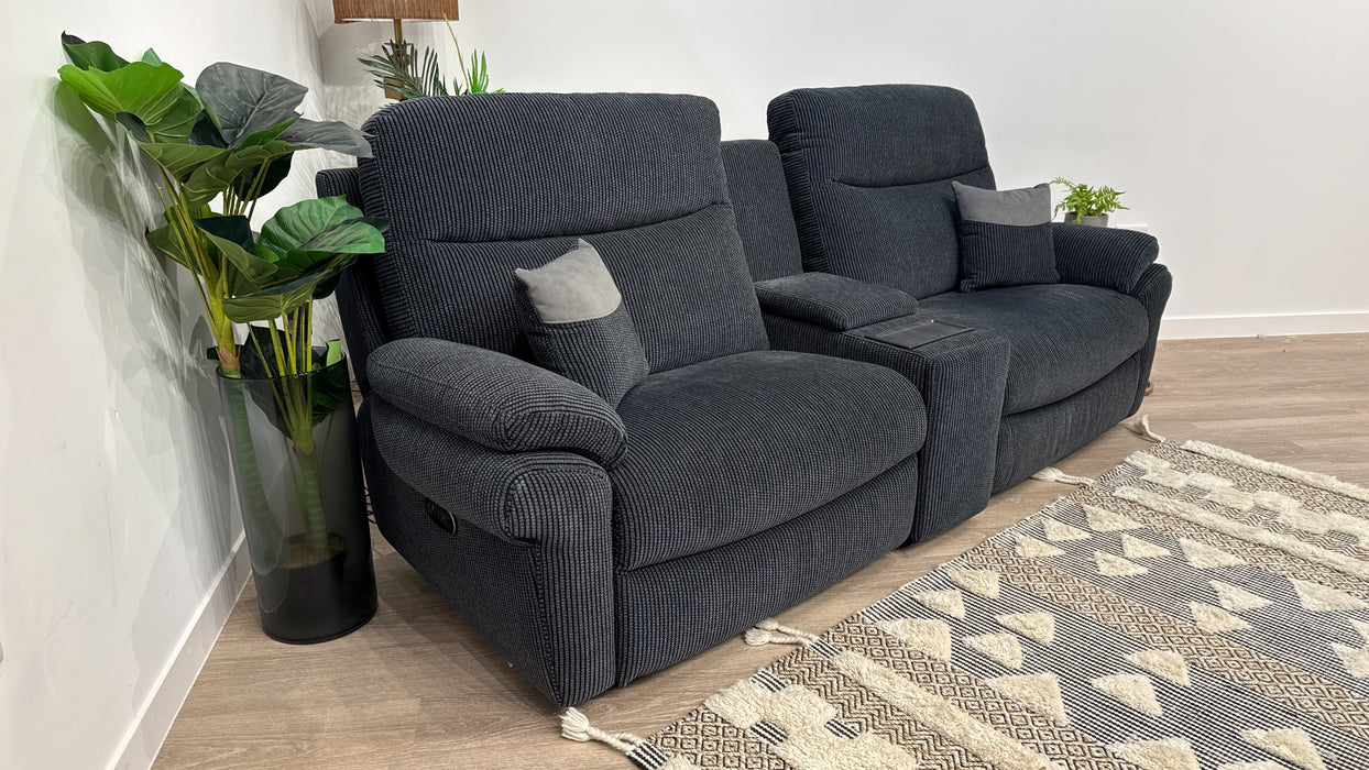 DFS TAMLA 3 SEATER  POWR RECLINER + CONSOLE
