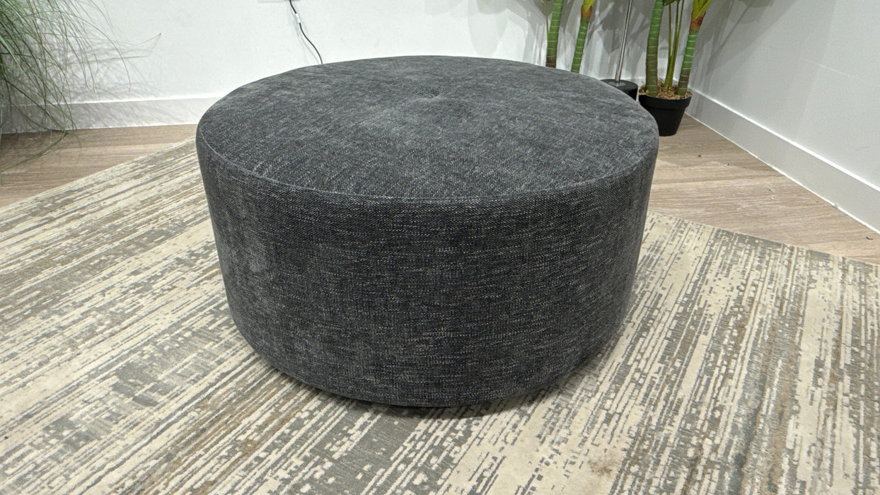 Sofology Portobello Designer Footstool in Chenille Charcoal