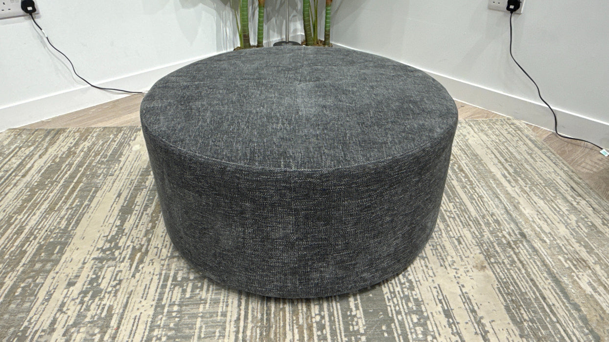 Sofology Portobello Designer Footstool in Chenille Charcoal