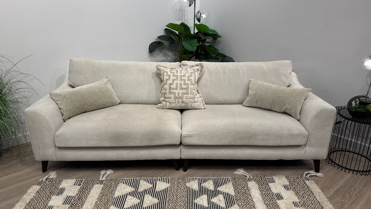 Mayfair 4 Seater Split Fabric Sofa in Chenille Mist Mix