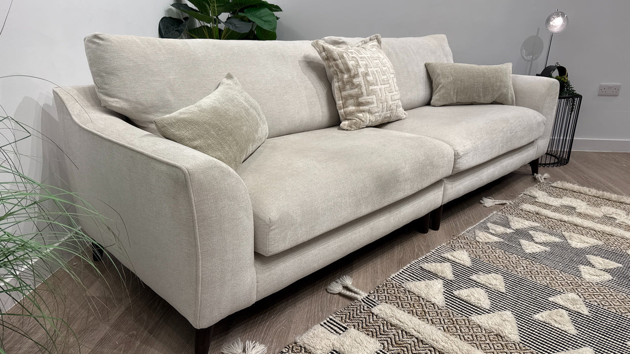 Mayfair 4 Seater Split Fabric Sofa in Chenille Mist Mix