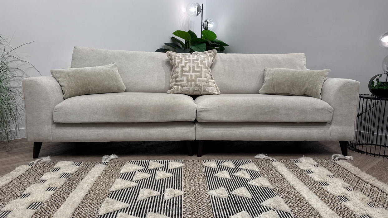 Mayfair 4 Seater Split Fabric Sofa in Chenille Mist Mix