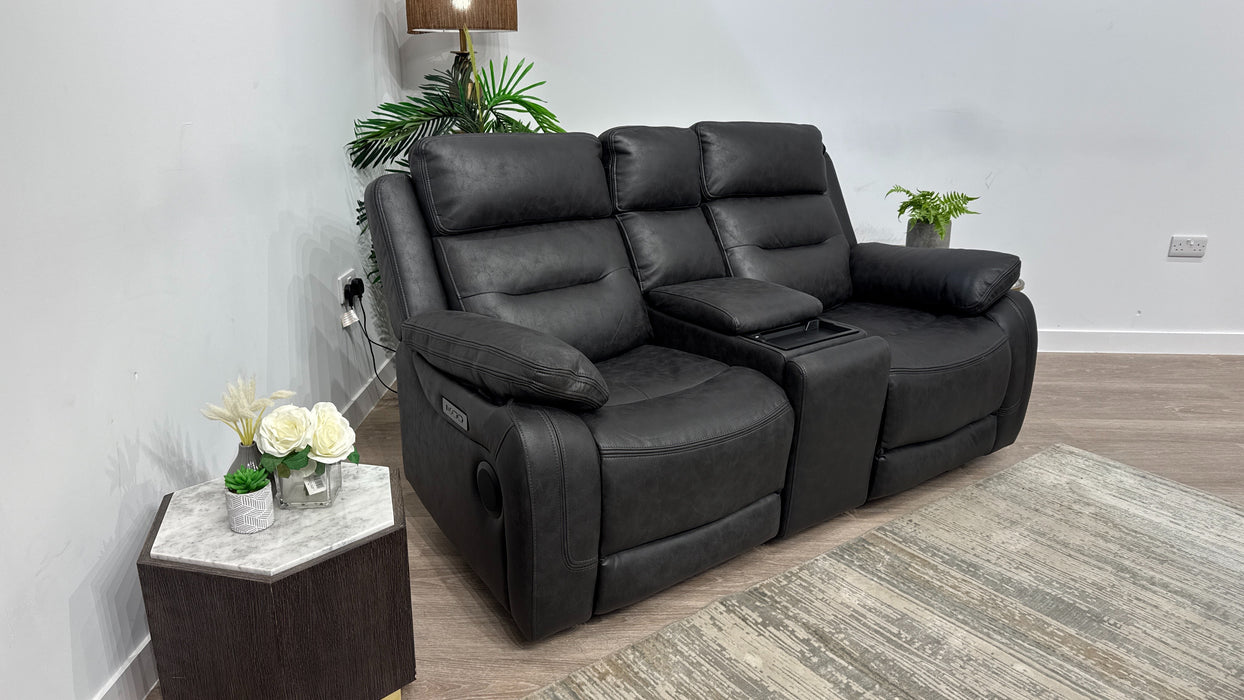 DFS Pierson 2 Seater Music Power Recliner With Console
