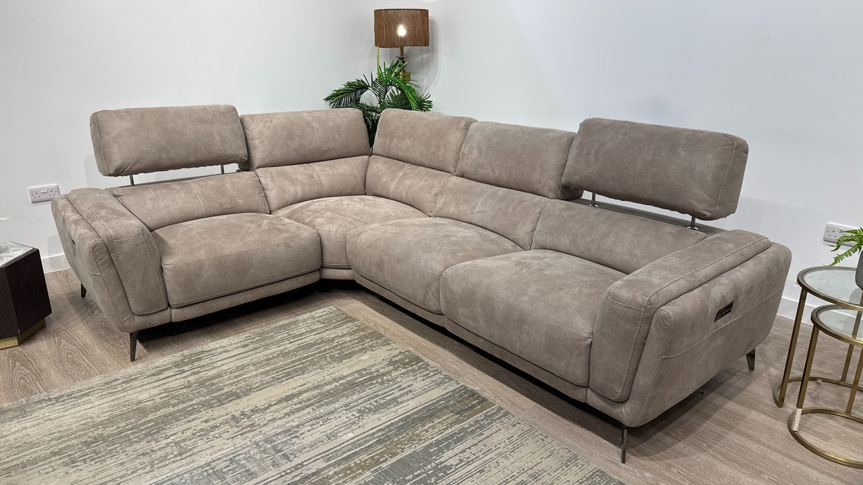 DFS Mateo 2 Corner 1 Power Recliner In Stone