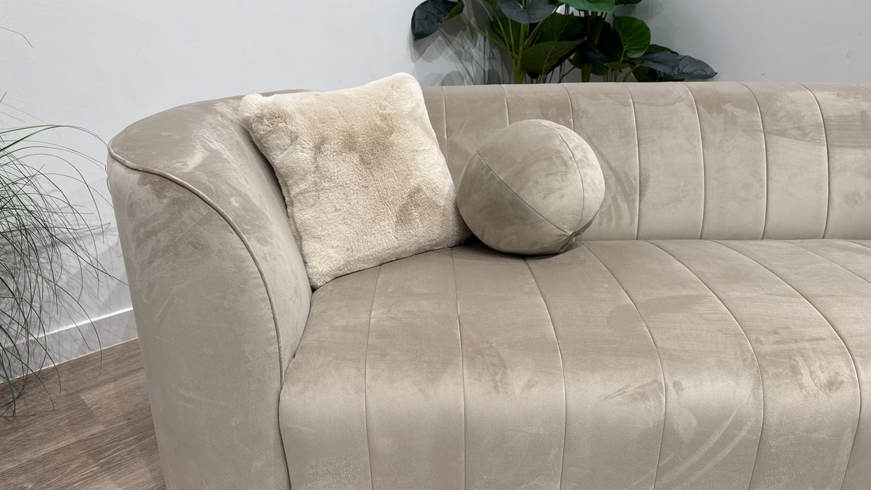 Sofology Fitzrovia fabric 4 Seater in Matt Velvet Stone