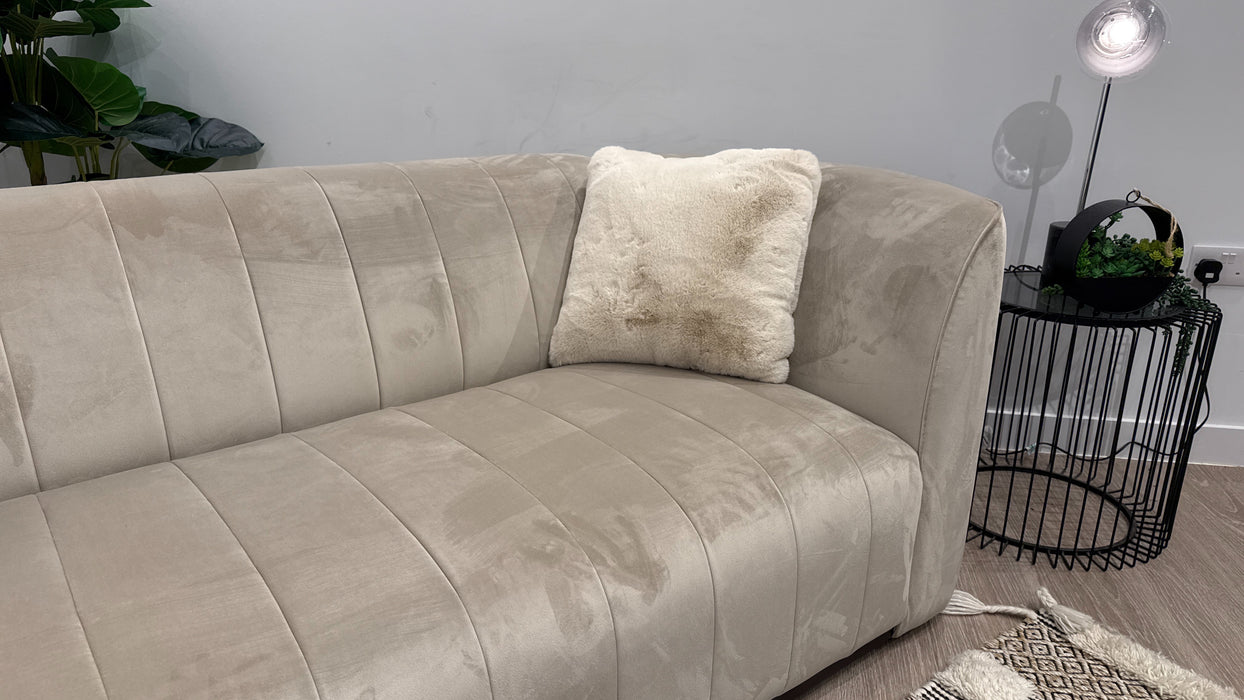 Sofology Fitzrovia fabric 4 Seater in Matt Velvet Stone