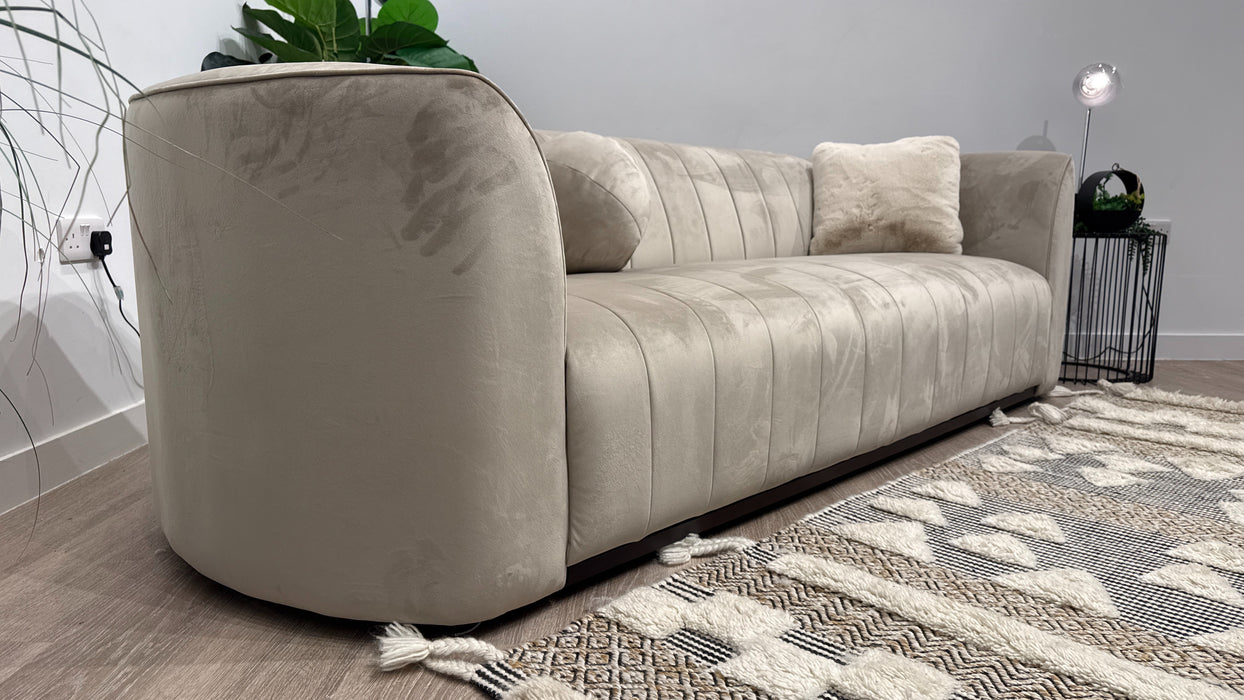 Sofology Fitzrovia fabric 4 Seater in Matt Velvet Stone