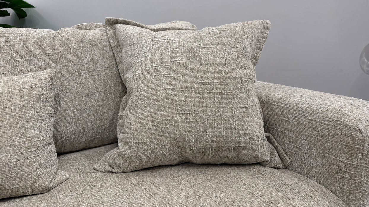 Sofology Cove 3 Seater Fabric Sofa in Chenille Natural