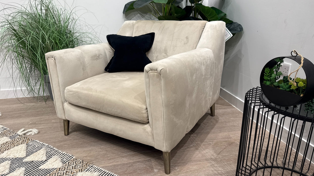 Sofology Ivanna Fabric Chair in Festival Mix Cream/Black
