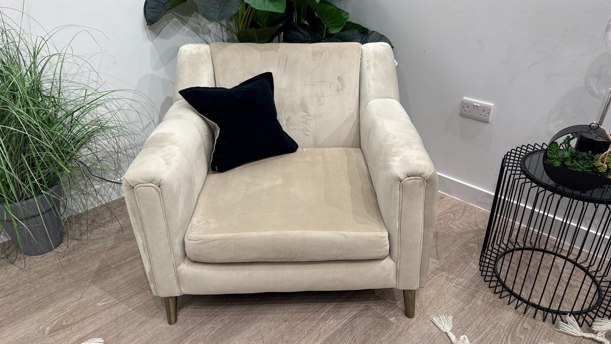Sofology Ivanna Fabric Chair in Festival Mix Cream/Black