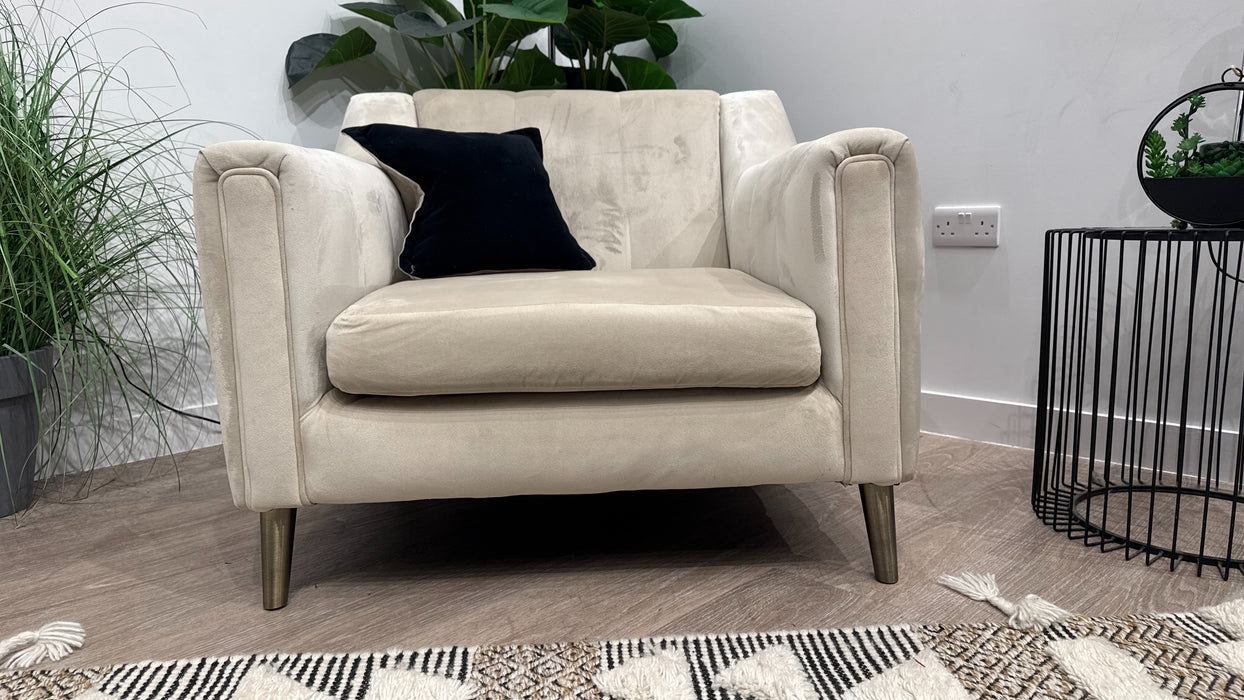 Sofology Ivanna Fabric Chair in Festival Mix Cream/Black