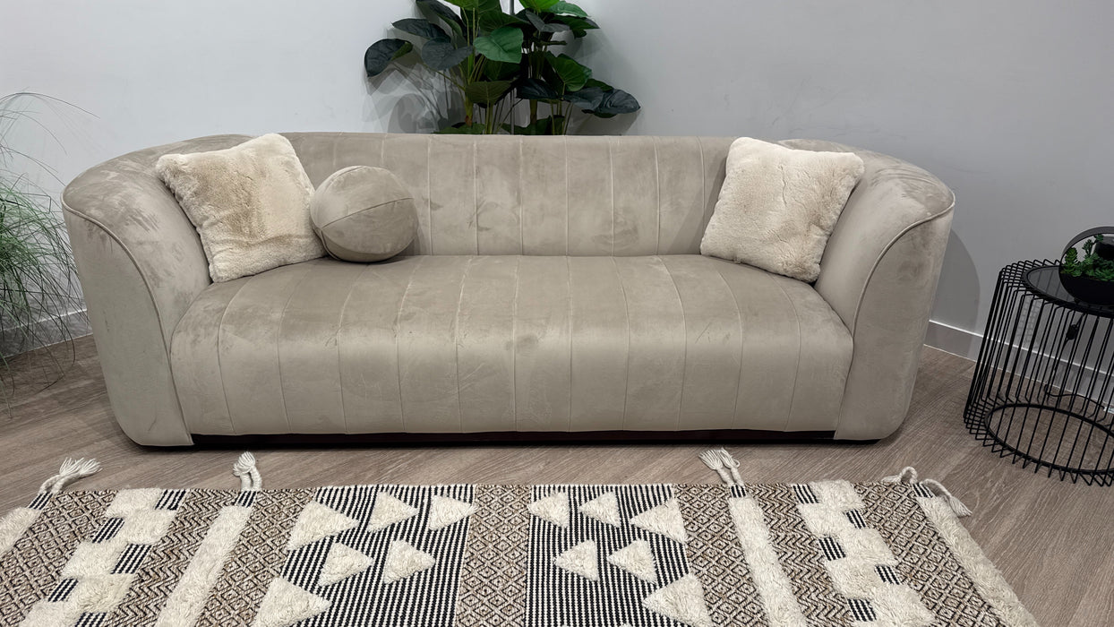 Sofology Fitzrovia Fabric 4 Seater Sofa in Matt Velvet Stone