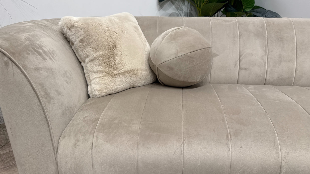 Sofology Fitzrovia Fabric 4 Seater Sofa in Matt Velvet Stone