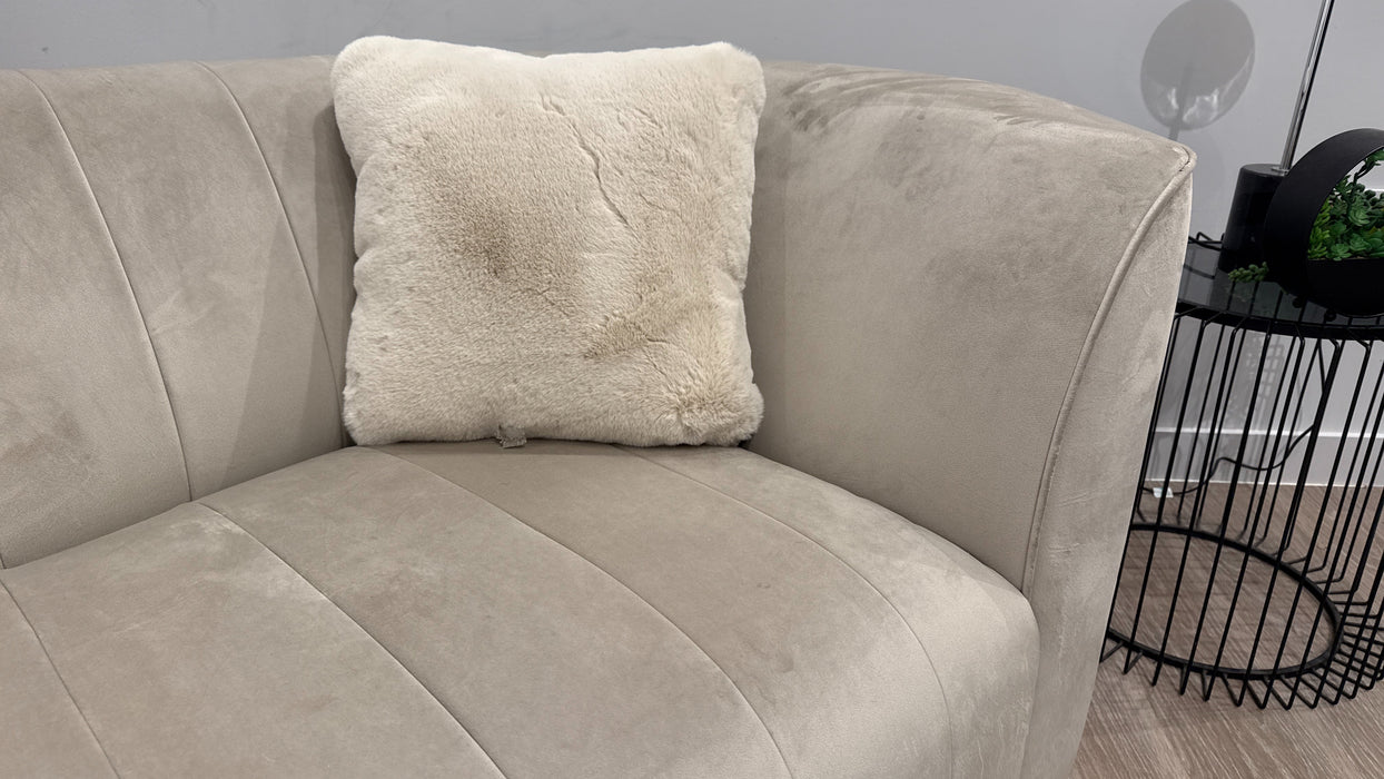 Sofology Fitzrovia Fabric 4 Seater Sofa in Matt Velvet Stone