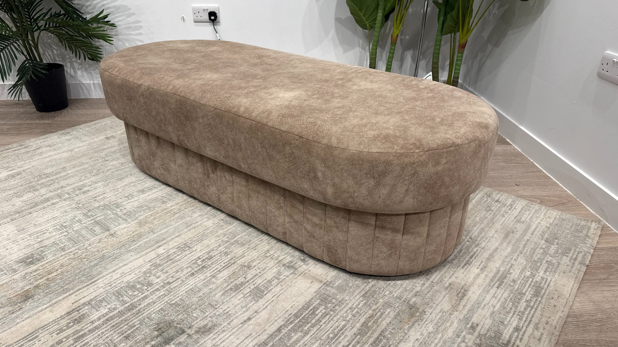 Sofology Savoy Designer Footstool in Dapple Caramel